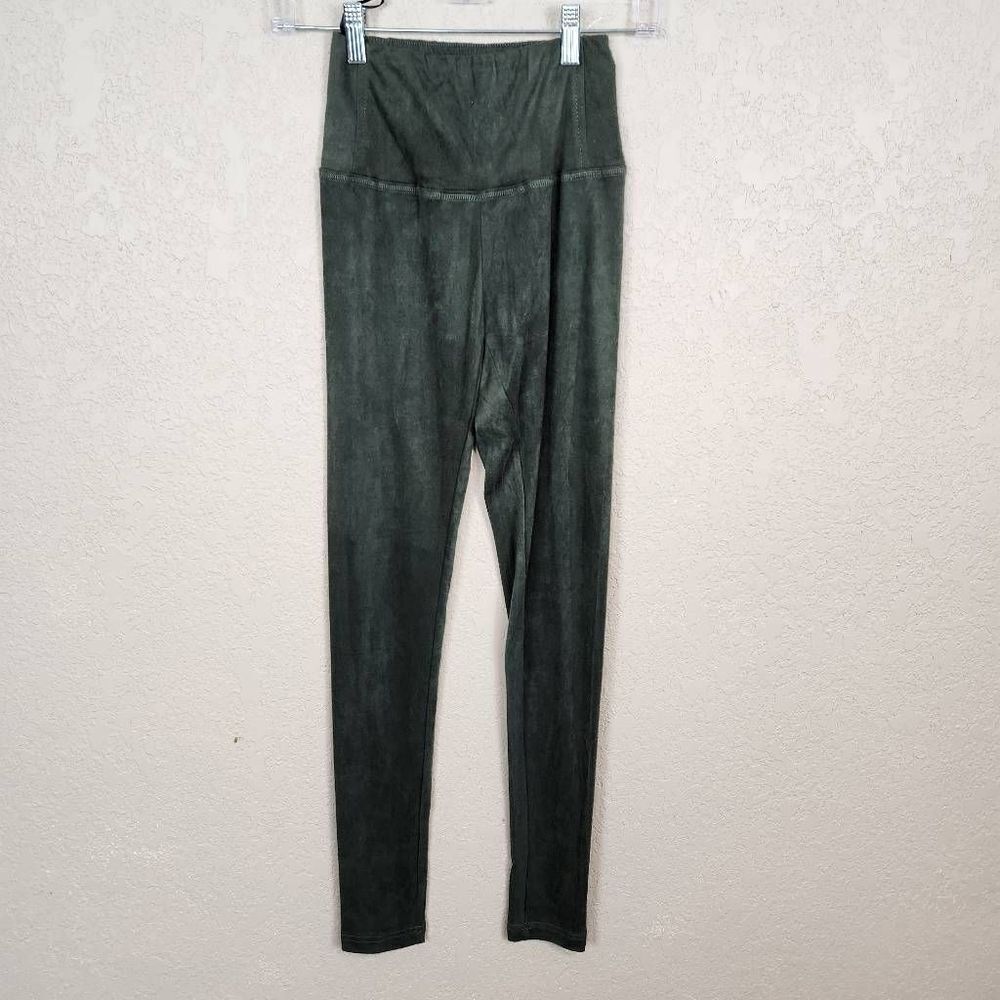 RD Style Olive Green Micro Suede Leggings XS (7248)